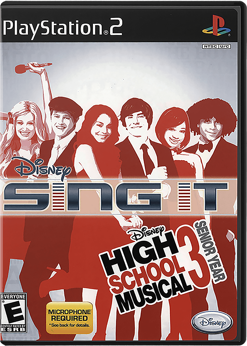 Disney Sing It High School Musical 3 box art for Playstation 2